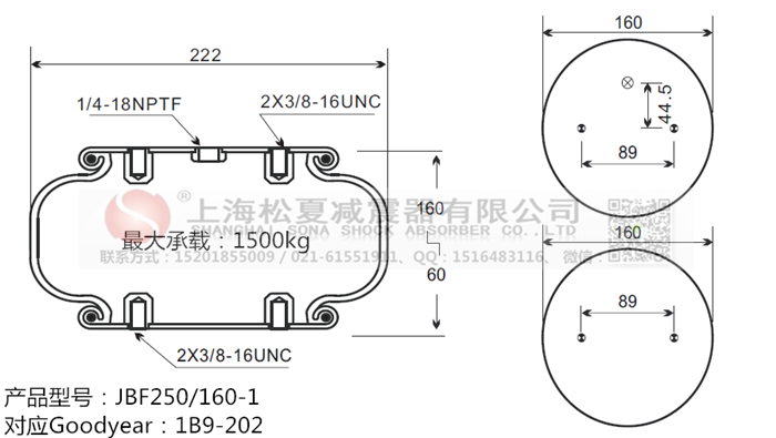 JBF250/160-1橡膠<a href='http://www.ccdz2.cn/' target='_blank'><u>空氣彈簧</u></a>