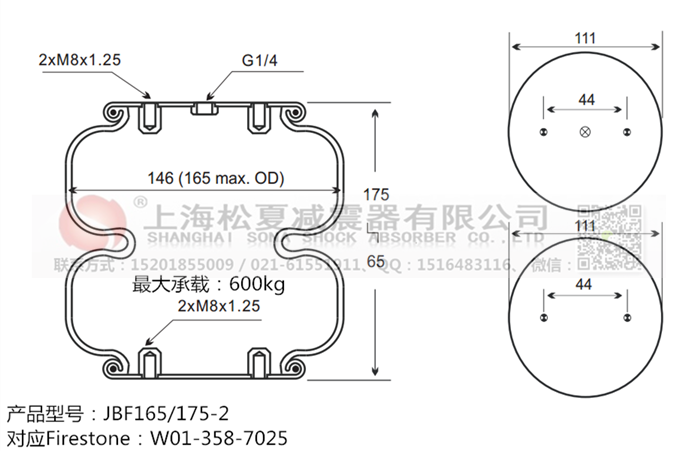 JBF165/175-2橡膠<a href='http://www.ccdz2.cn/' target='_blank'><u>空氣彈簧</u></a>