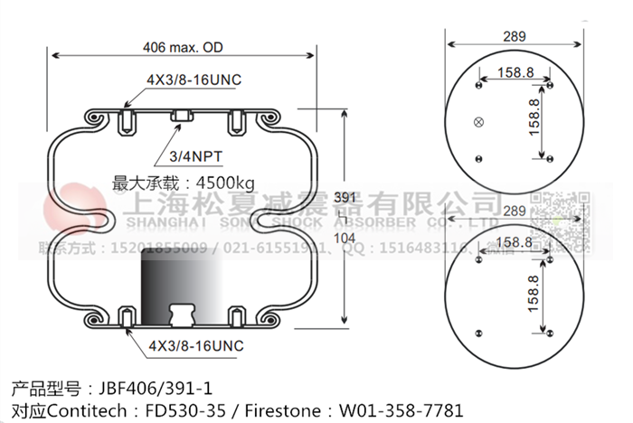 JBF406/391-2橡膠<a href='http://www.ccdz2.cn/' target='_blank'><u>空氣彈簧</u></a>